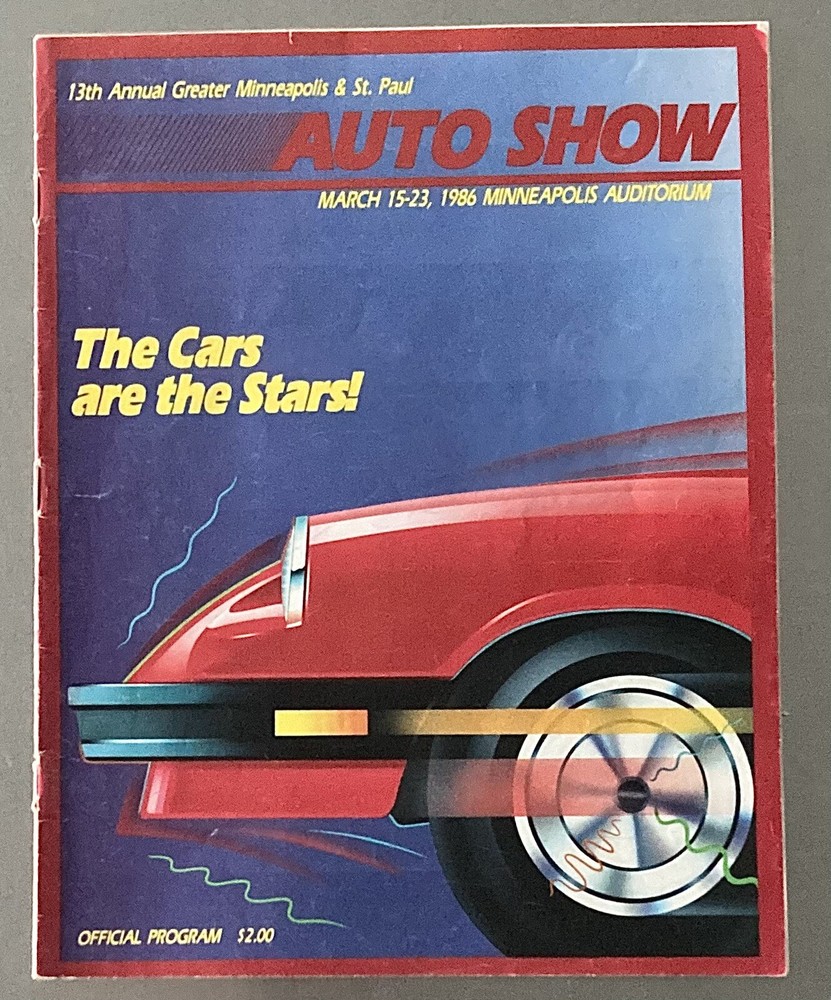 1986 Greater Minneapolis & St. Paul Auto Show Program (13th) Refrigerator Perry