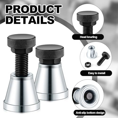 2pcs Adjustable Screw Jack 5 Ton for Milling Drilling Leveling Die Processing