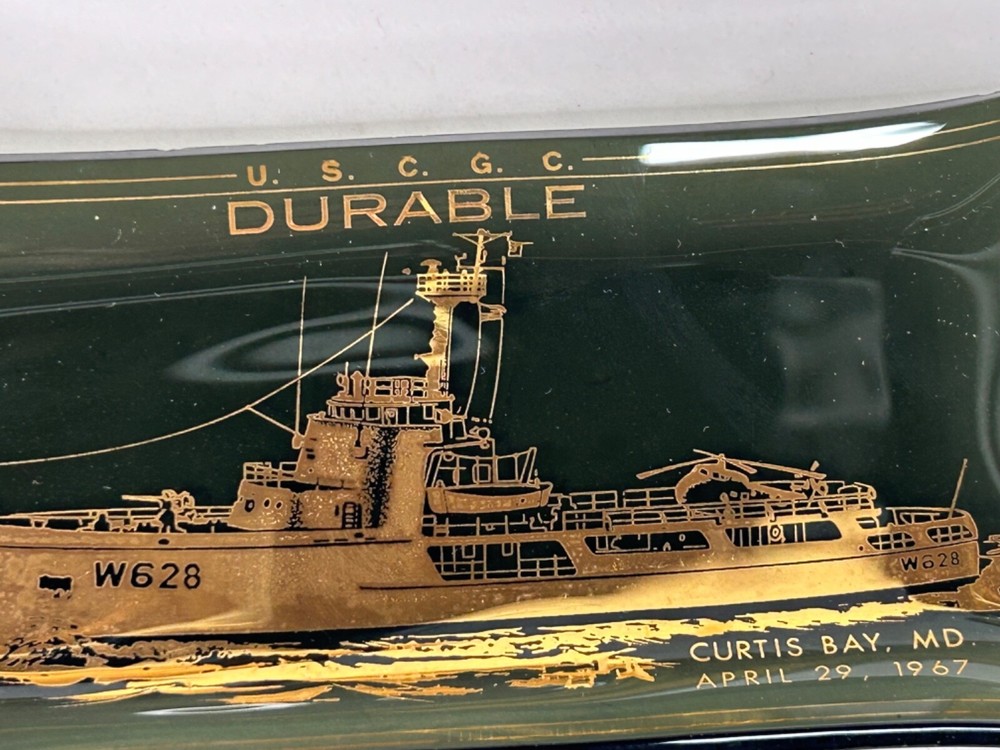 1967 US Coast Guard Cutter Durable Glass Tray