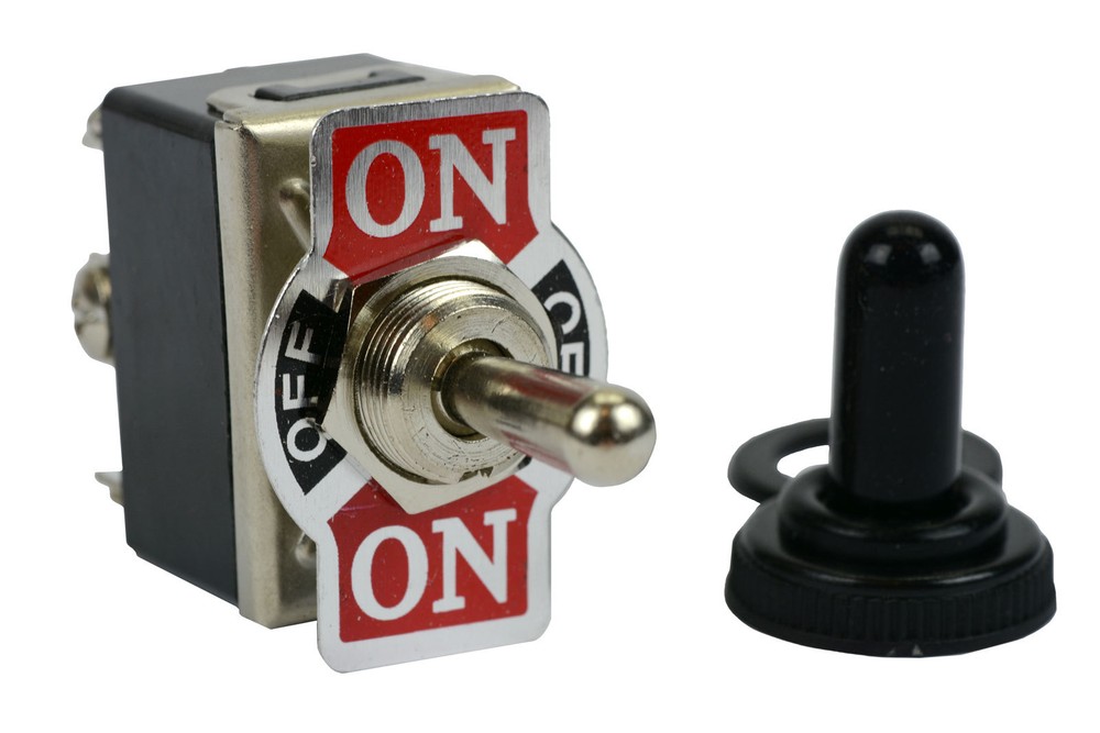 20A 125V Toggle Switch  (ON)-OFF-(ON) DPDT 6 Terminal Momentary 2 SIDE+Boot