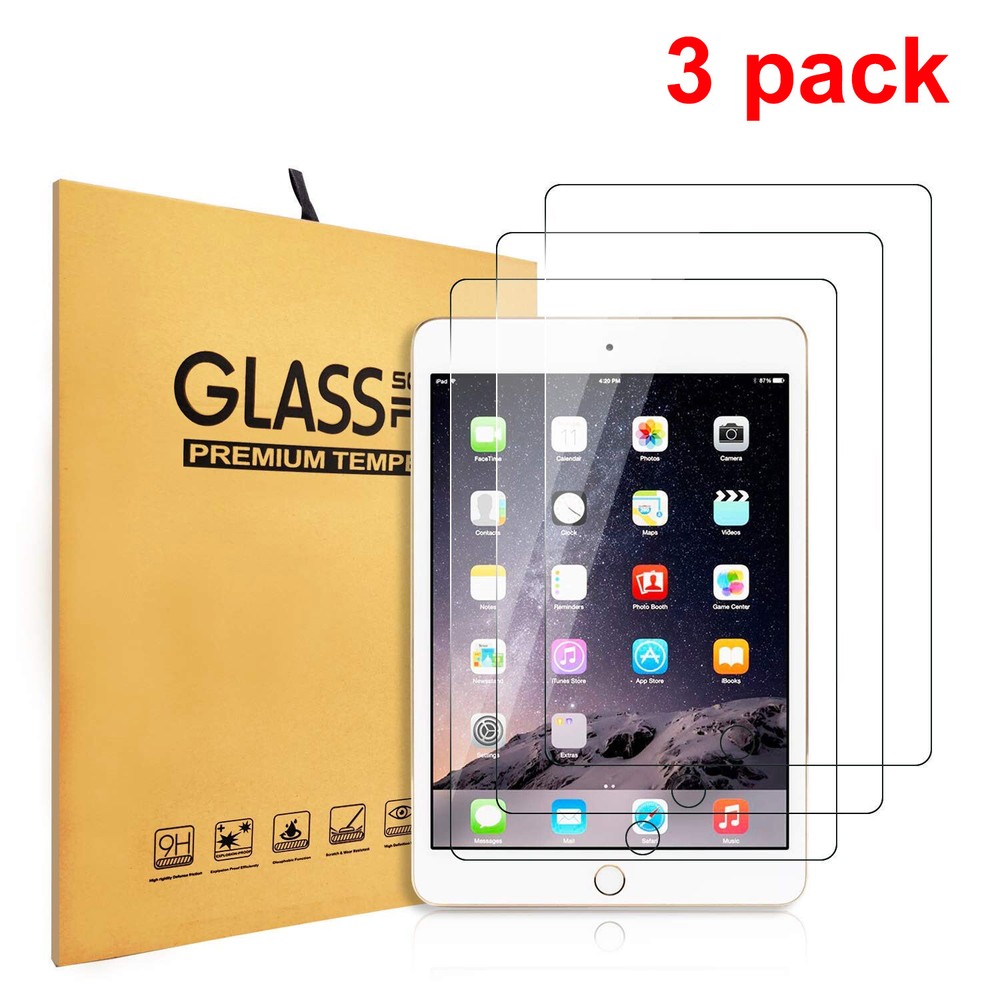 3 Pack Full Tempered Glass Screen Protector For i Pad 9.7 2nd 3rd 4th Generation