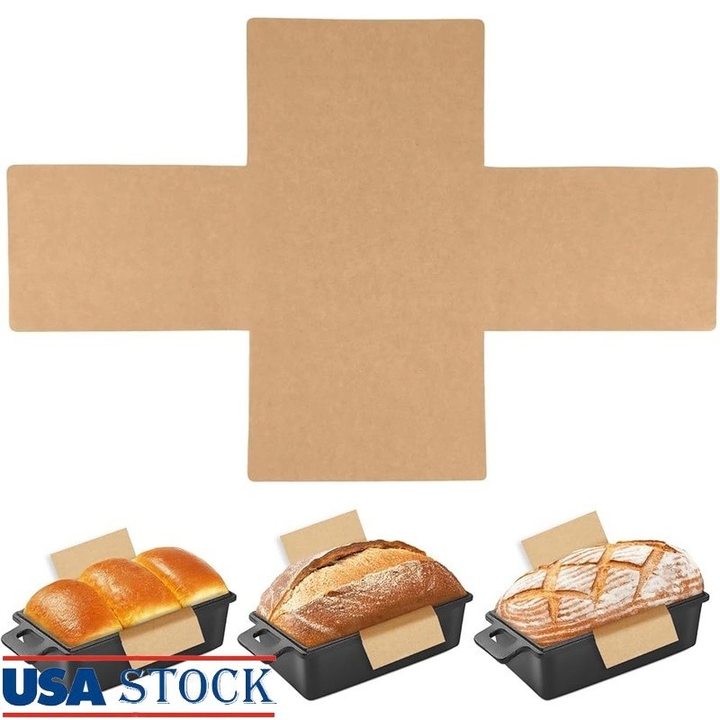 High Quality Bread Pan Liners 100 Parchment Sheets Non Stick Baking Paper New