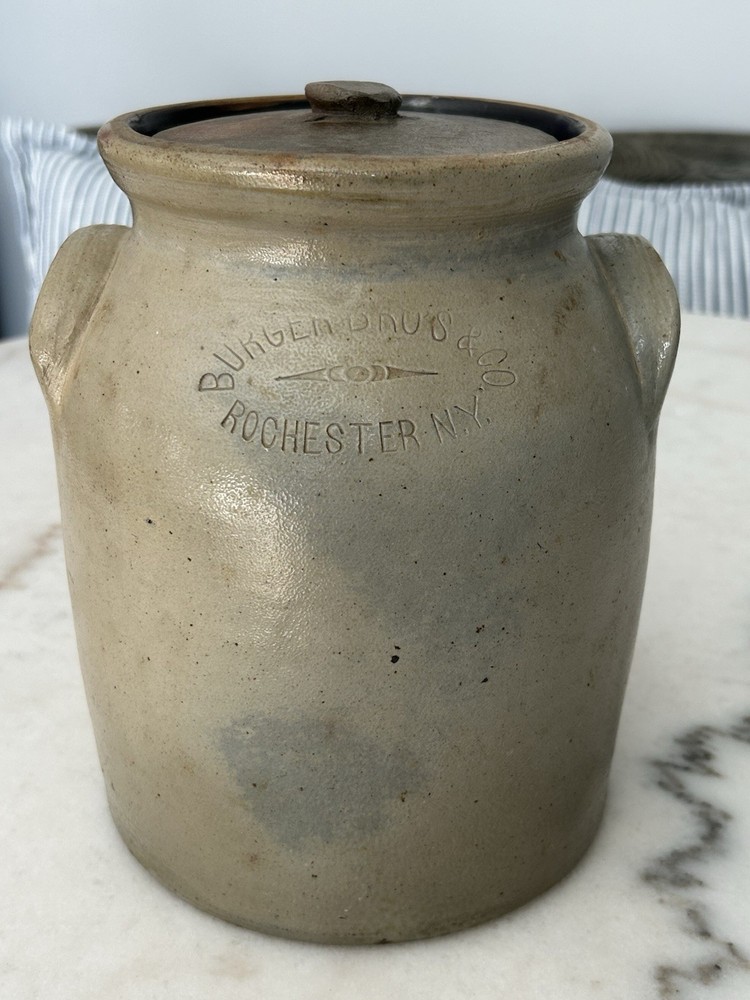 Stoneware crock by Burger Bro’s & Co., Rochester NY