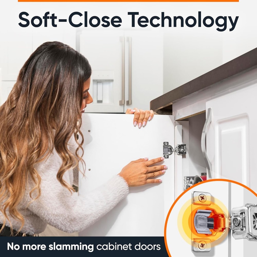 Quiet Close Concealed Hinges - 50 Pack Stainless Steel
