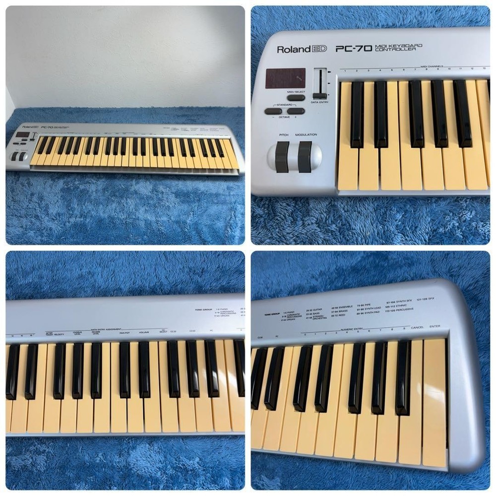 Roland PC-70 MIDI Keyboard Controller 49 keys. Functionality unconfirmed Junk JP