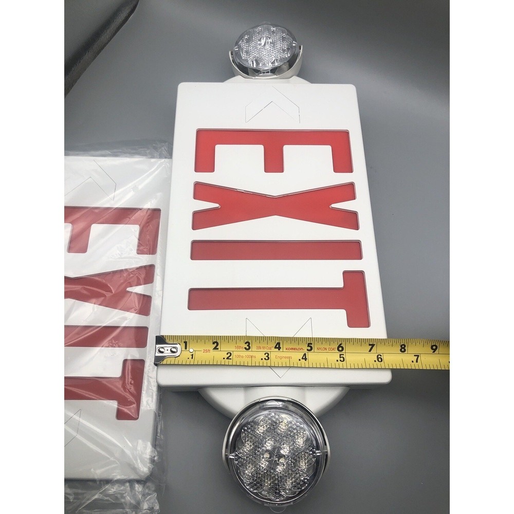 LED Exit Sign Emergency Light Compact Combo single face w/Battery Backup *READ