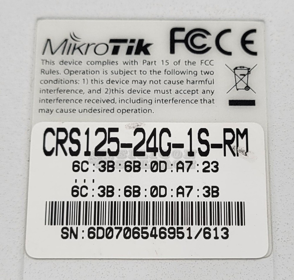 MikroTik Cloud Router Switch CRS125-24G-1S-RM