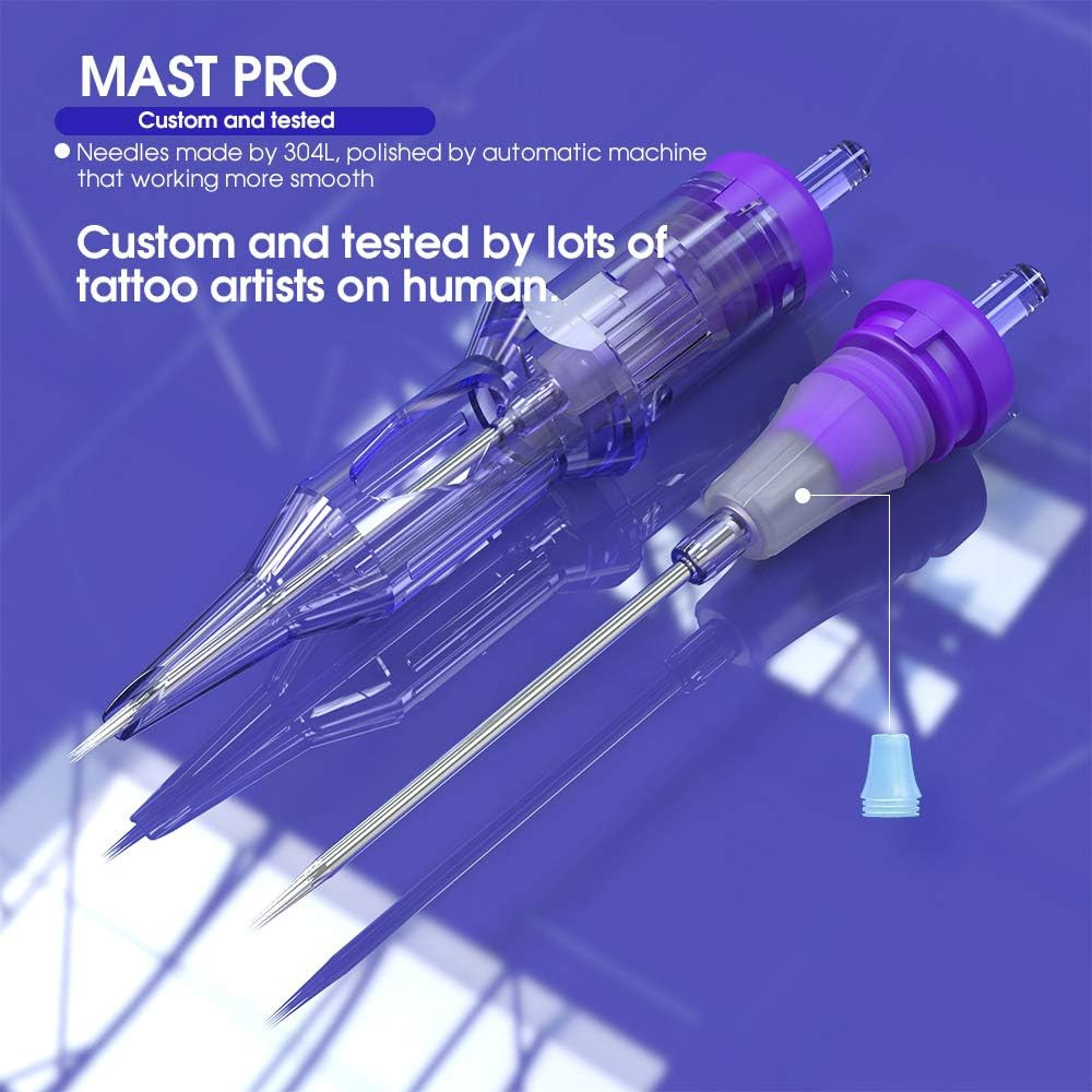 20PCS 5F Tattoo Cartridges Disposable Bugpin Needles Flat 0.3MM