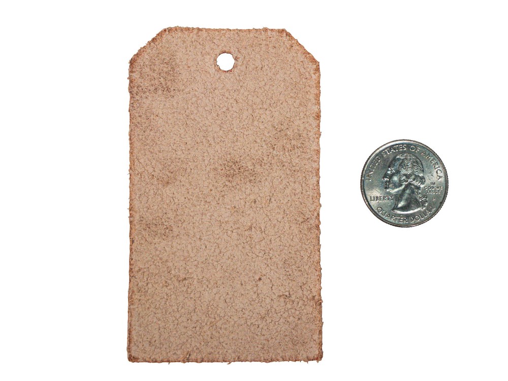 10 Small Leather Tags 3.5" x 2" (572-31) P5