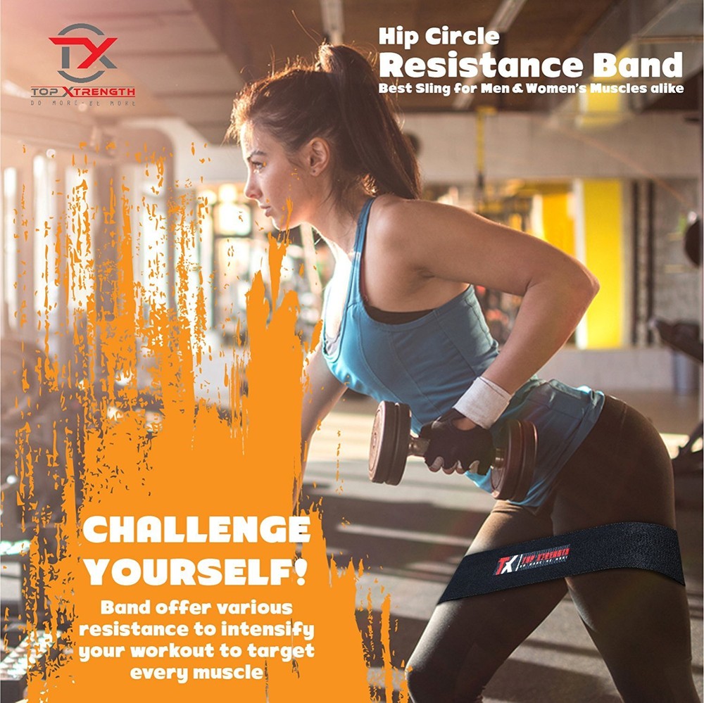 Topxtrength Resistance Hip Band - Workout Legs & Booty Exercise Small-Medium