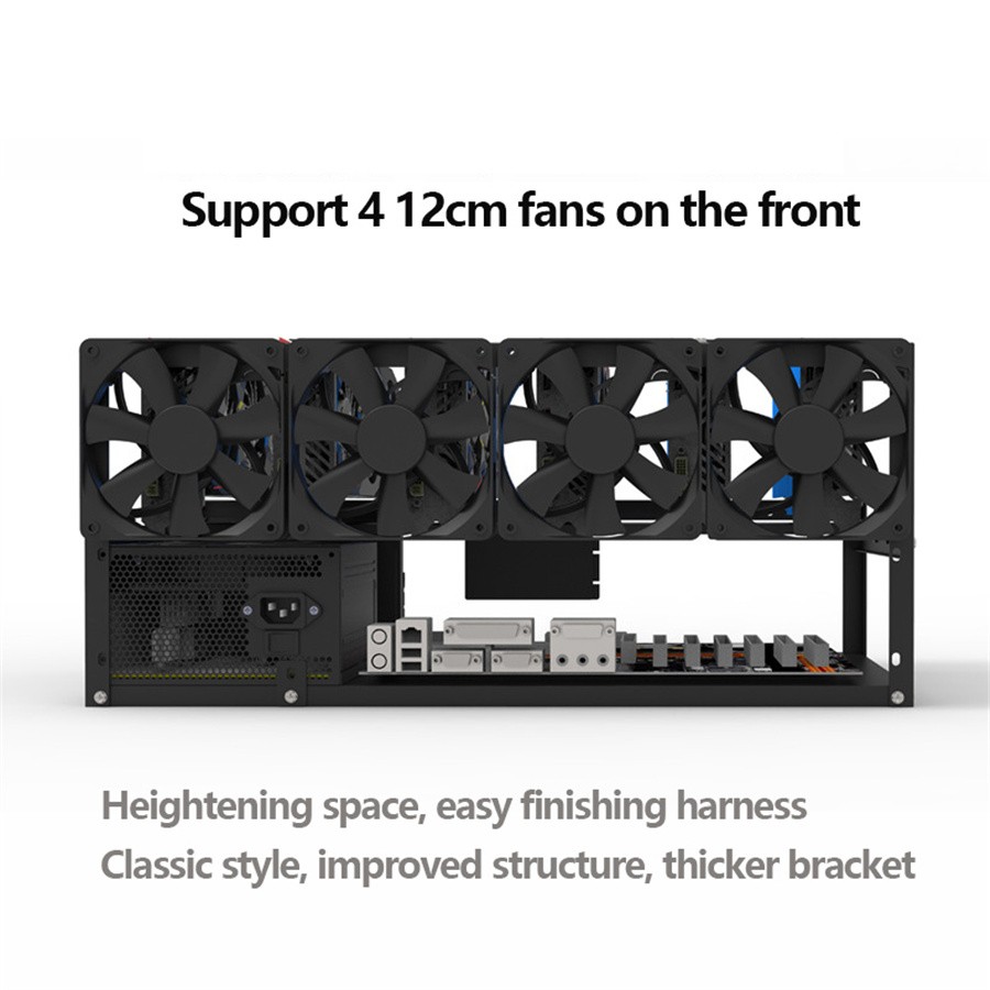 For 6/8 GPU Open Air Mining Rig Frame Case Computer Crypto Coin