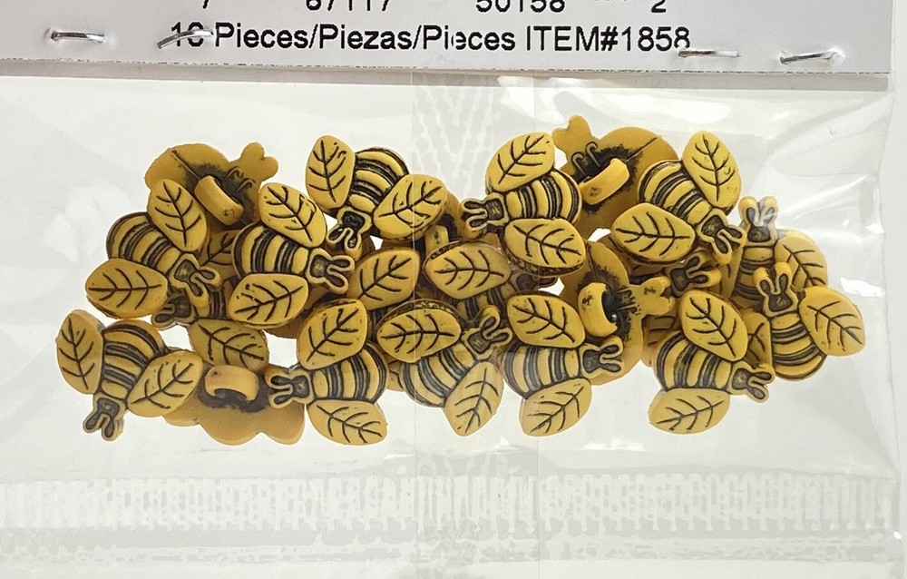 Dress It Up Buttons - Tiny Bees 20pcs 1858