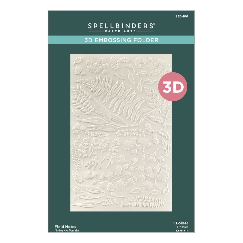Spellbinders 3D Embossing Folder -Field Notes