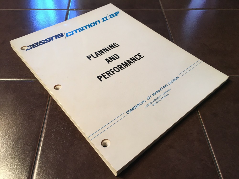 Cessna Citation II/SP Planning and Performance Manual