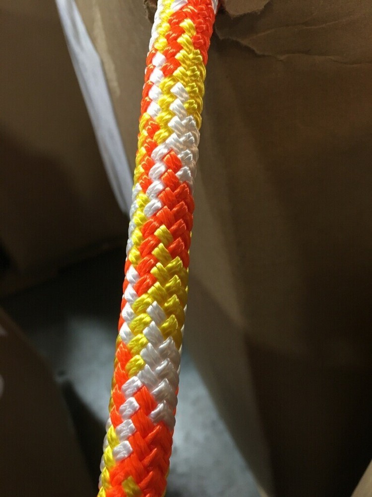 9/16 x 100 ft. Double Braid-Yacht Braid Polyester Rope. Candy Korn