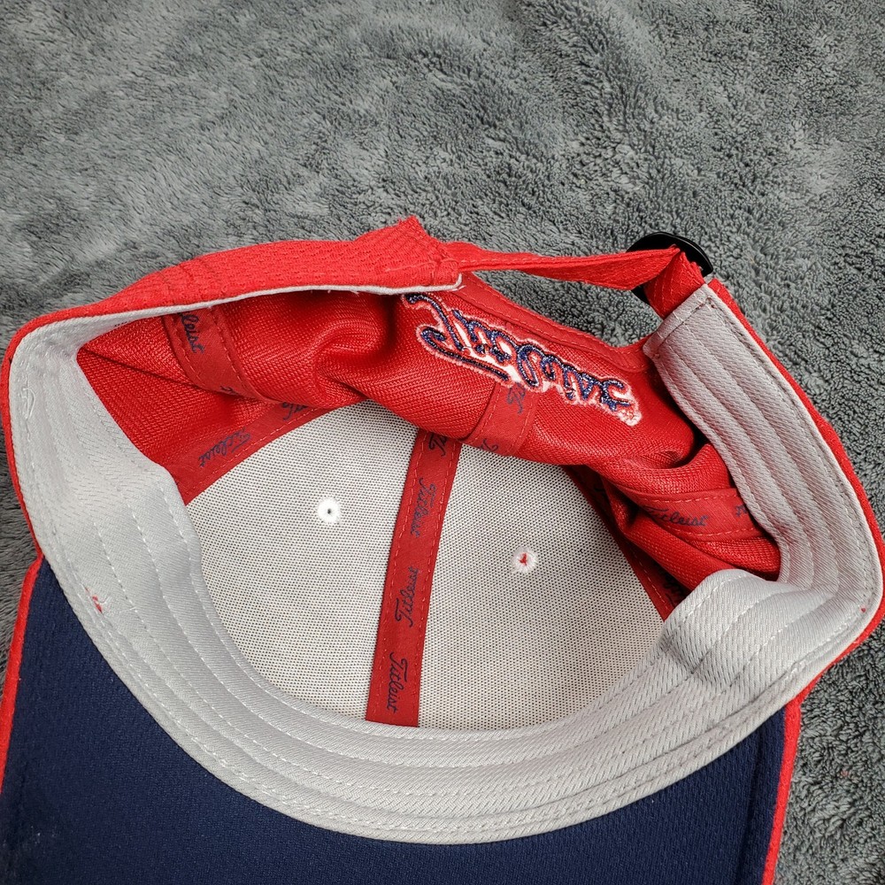 Titleist Hat OS Red White Sports Golf Adjustable Cap