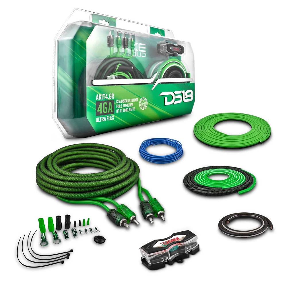 DS18 AKIT4.GR 4-GA Amplifier Installation Kit