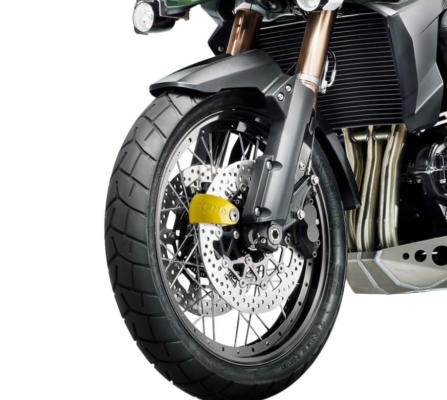 Stainless Steel Motorcycle Disc Lock Alarm - 6mm Push Down Locking Pin, Security