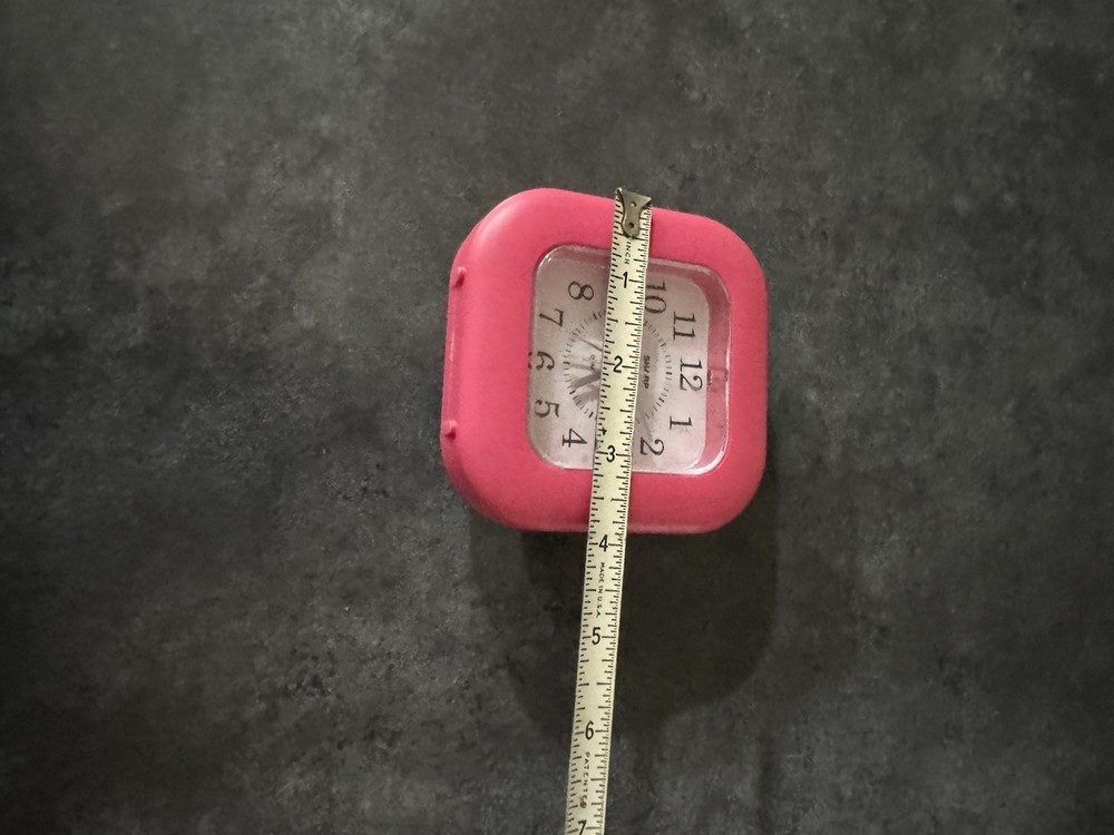 Small Sharp Pink Clock