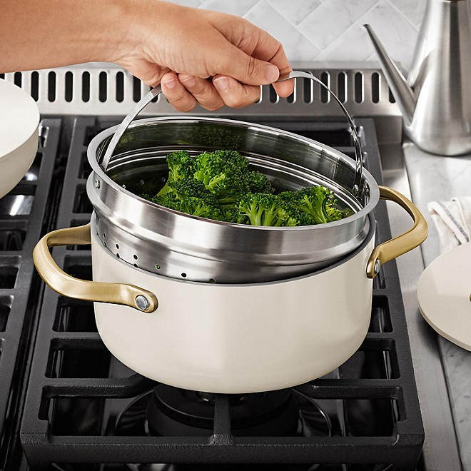 Member's Mark 11-Piece Modern Ceramic Cookware Set (Assorted Colors)