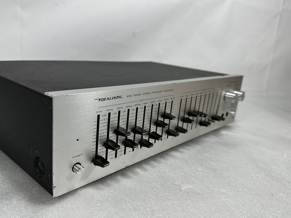 Realistic 31-2000A 10-Band Wide Range Stereo Frequency Equalizer ~ Broken Knobs