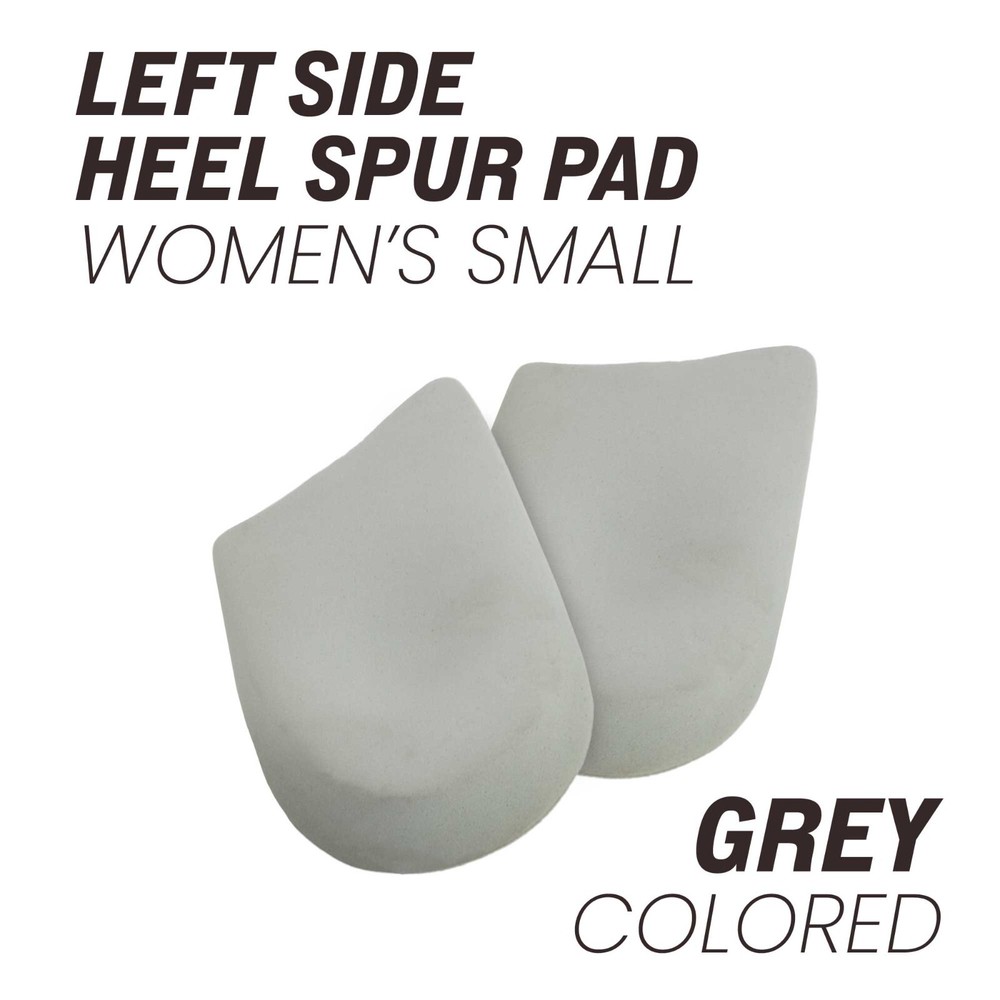 Women's Heel Spur Pad, Small, Left, Gray, Each