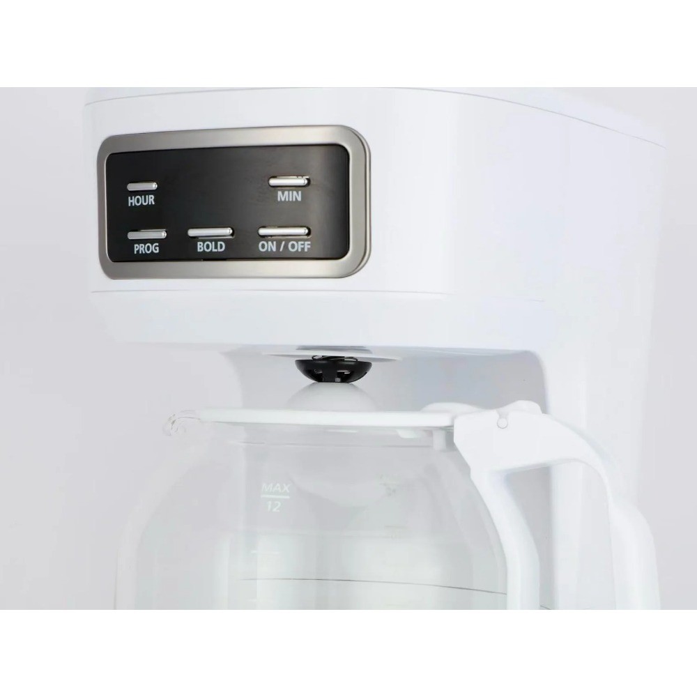 Finish 12-Cup Programmable Coffee Maker, White