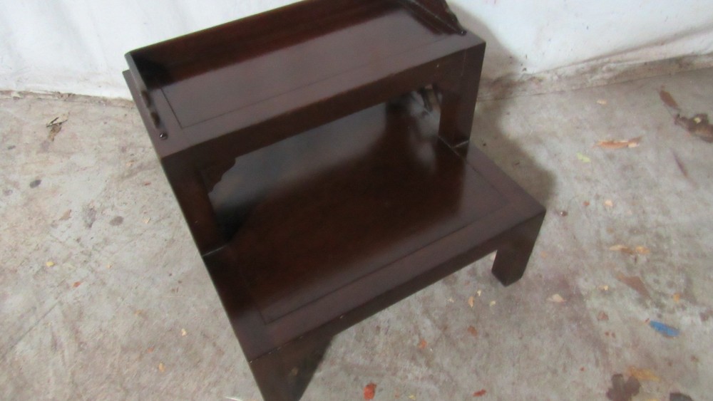 Drexel Bed Steps Stool Mahogany Chippendale