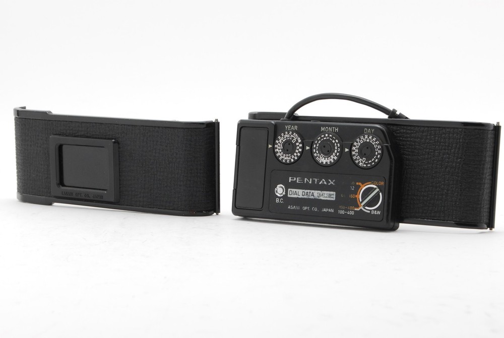 *NEAR MINT IN BOX* Pentax Dial Data Back & Regular Back Door Set For Pentax Me