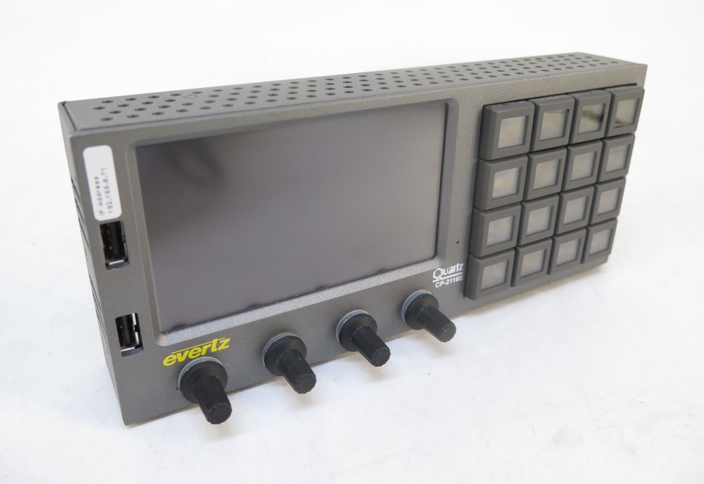 Evertz CP-2116E-H Advanced System Control Panel Touchscreen LCD & 16 LCD Buttons