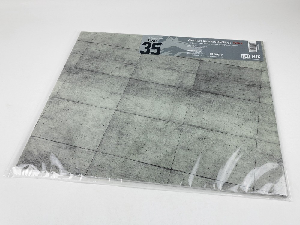 Red Fox DB-35001 1/35 3d Diorama Base Concrete Base Rectangular Type 5 380x320mm