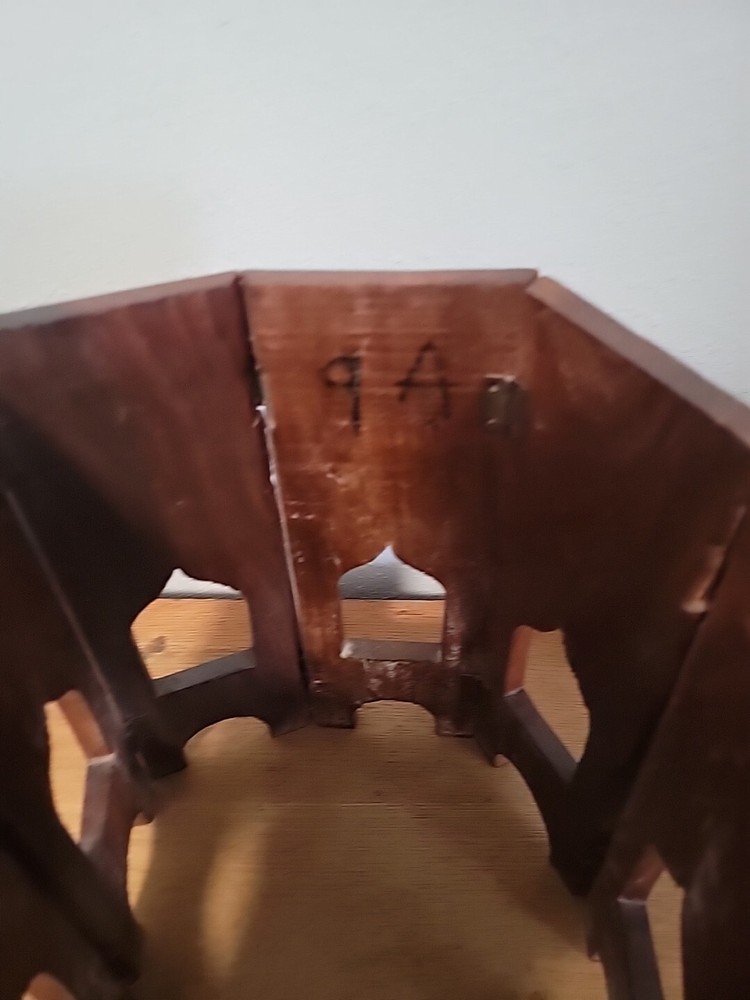 Vintage Carved & INLAID Middle Eastern Octangle Table Base