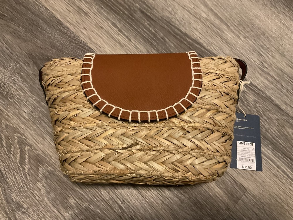 Straw Crossbody Bag - Universal Thread Brown