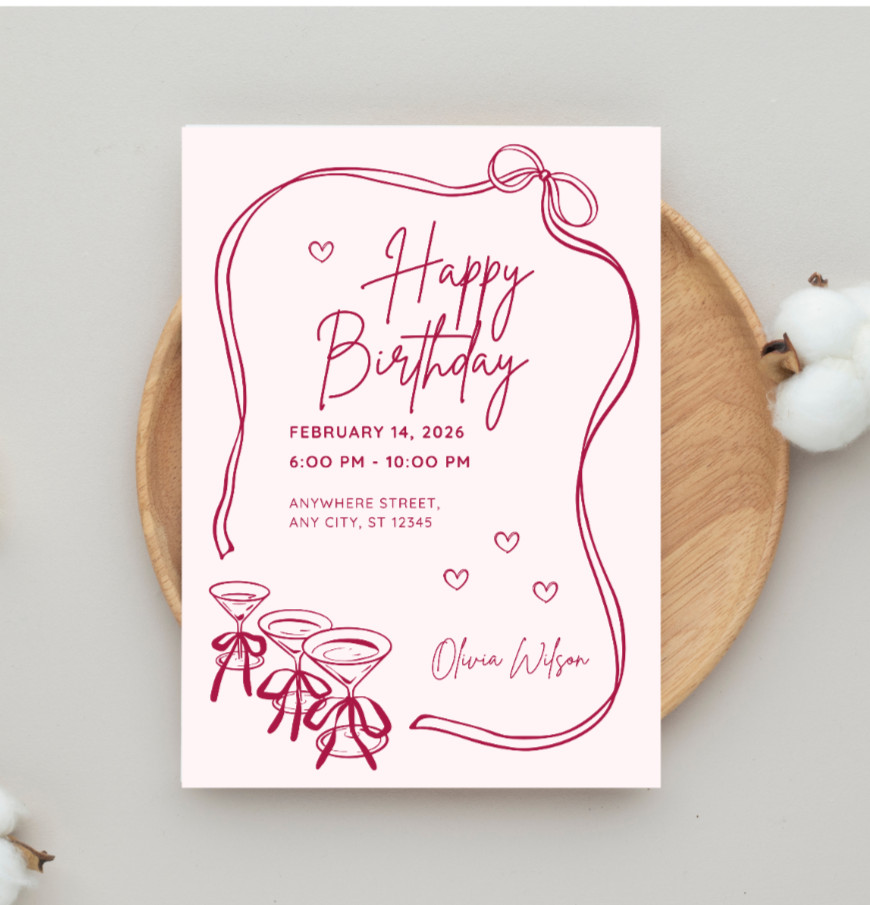 Personalised Birthday Party Invitations | Custom Colour, Printed