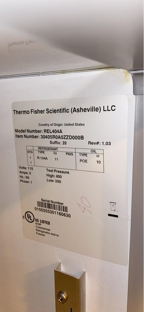 Thermo Scientific Undercounter Lab Refrigerator REL