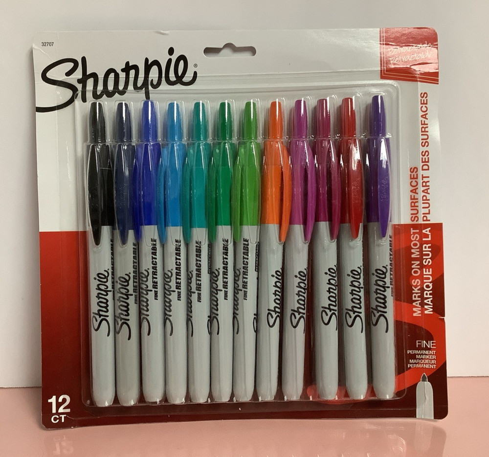 12 pack Sharpie Fine Tip Permanent Markers, Assorted Colors