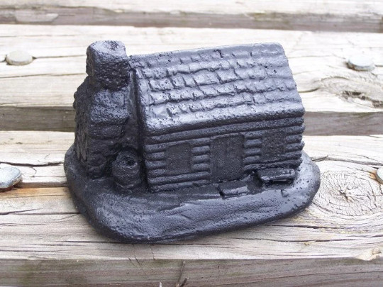 Handcrafted Log Cabin Made from Coal in Kentucky