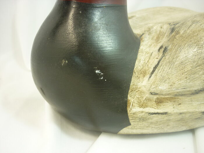 Canvasback Drake Duck Decoy signed G. Lowenthal 25E056