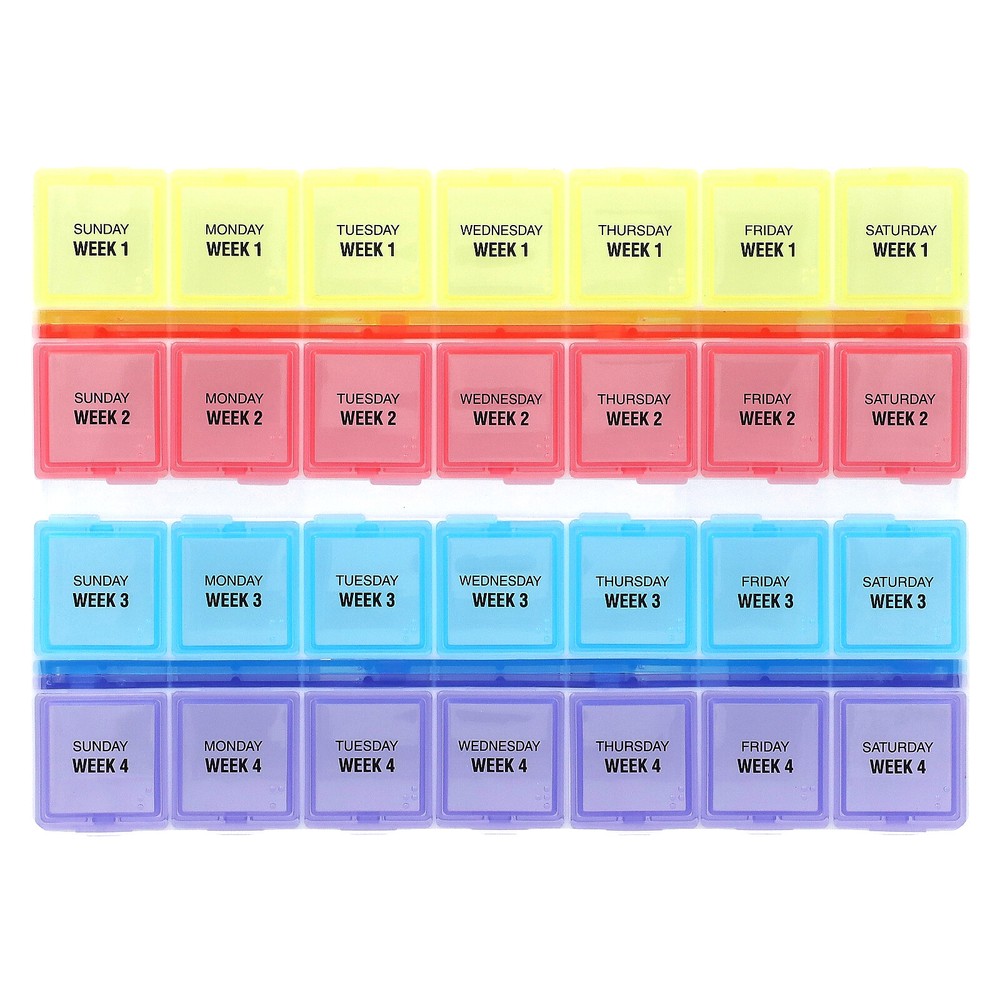 Monthly with Rounded Base Medtime Planner, Large, 1 Count