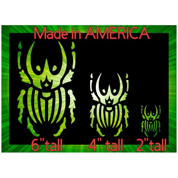 7"x10" Clear Plastic Stencil - Beetle Bug (SAA65)