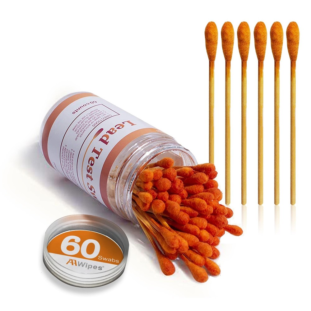 Lead Test Swab Kit - 60 Rapid Home Testing Swabs, 30-Second Results, All Surface