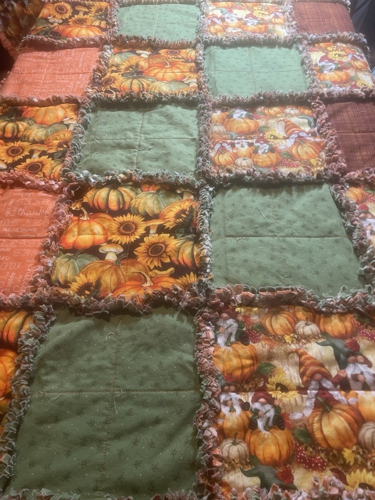 Gnome Fall Rag Quilt