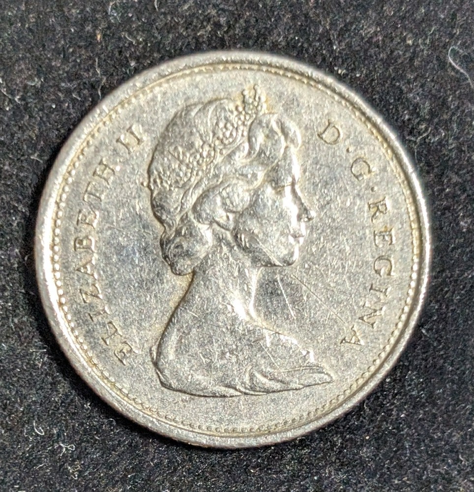 1974 Canada 25 Cents Circulated KM# 62b