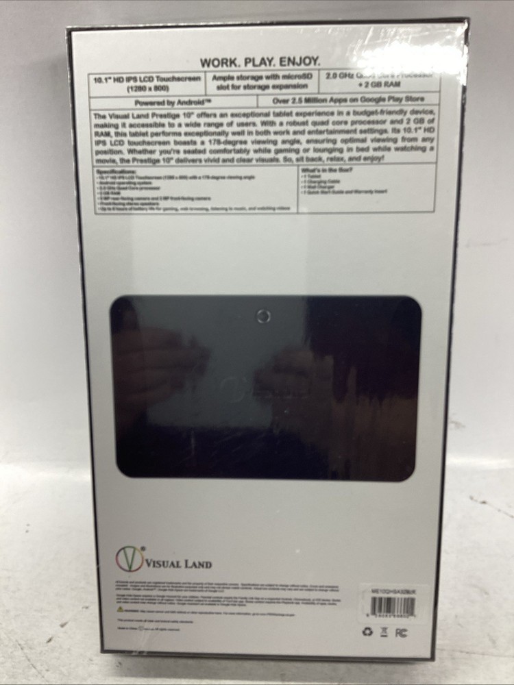 Visual Land Prestige 10" Quad Core Tablet Powered by Android
