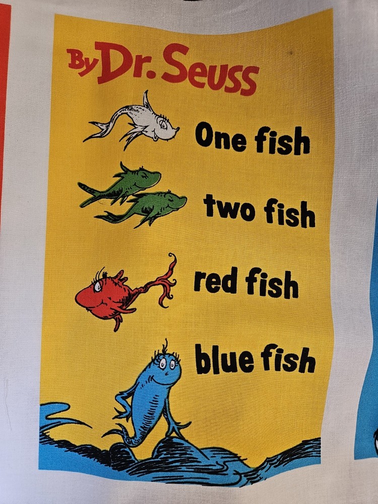 Dr Seuss Fabric Panel, Cotton, $12