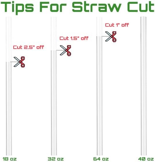 Hydro Flask Straw Replacement - Straws for 32 oz, 40 oz, 64 oz Hydroflasks (3-Hy