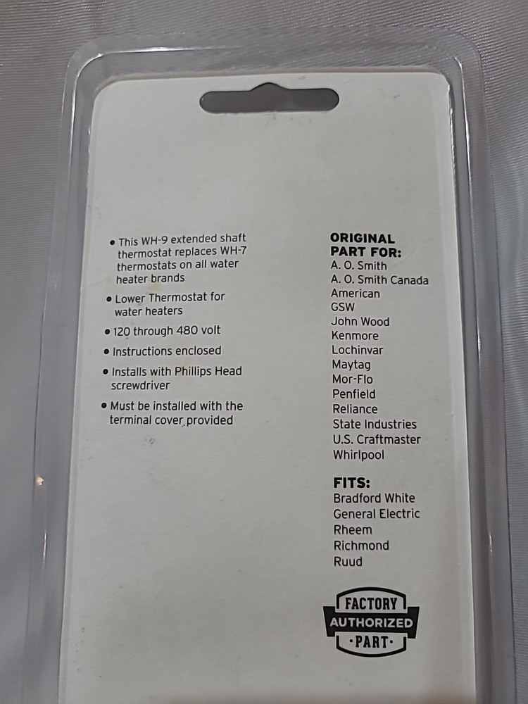 Reliance 100108429 Electric Replacement Thermostat Made in the USA