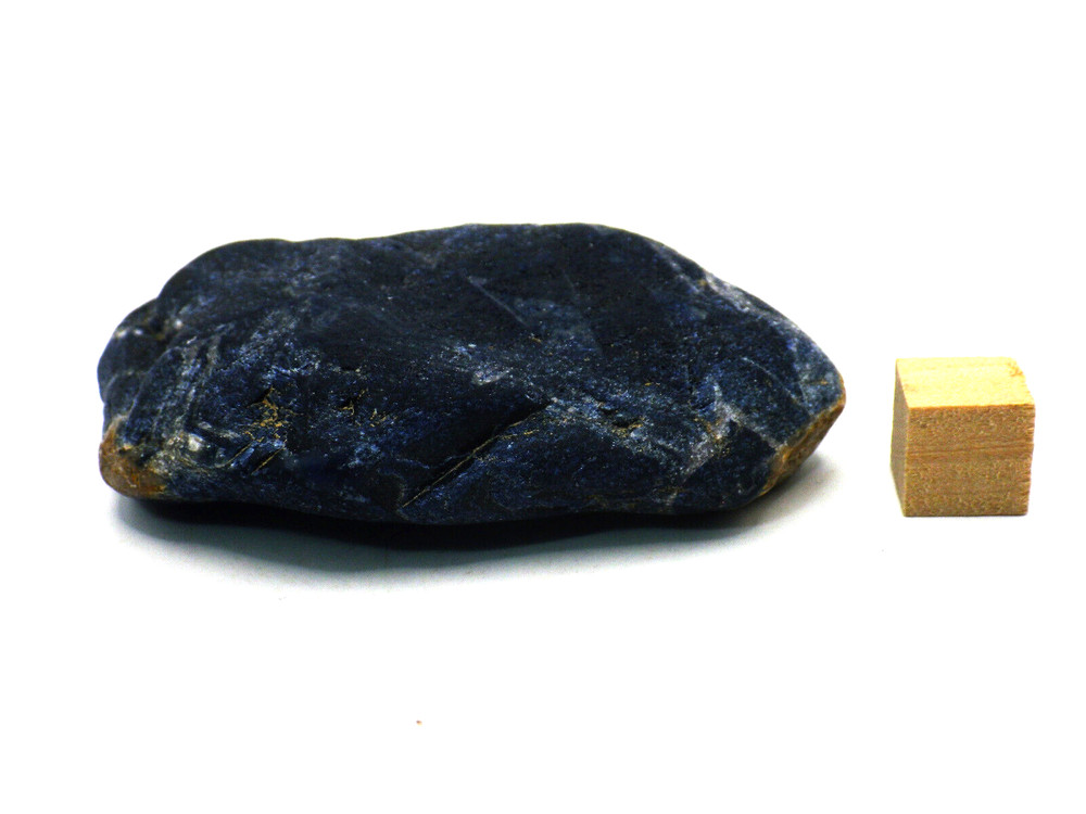 Blue Sapphire nugget. Tumbled. 84.5 grams. Nice deep blue.