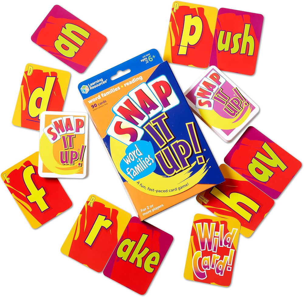Learning Resources Snap It Up! Phonics & Reading Card Game, Homeschool,Reading