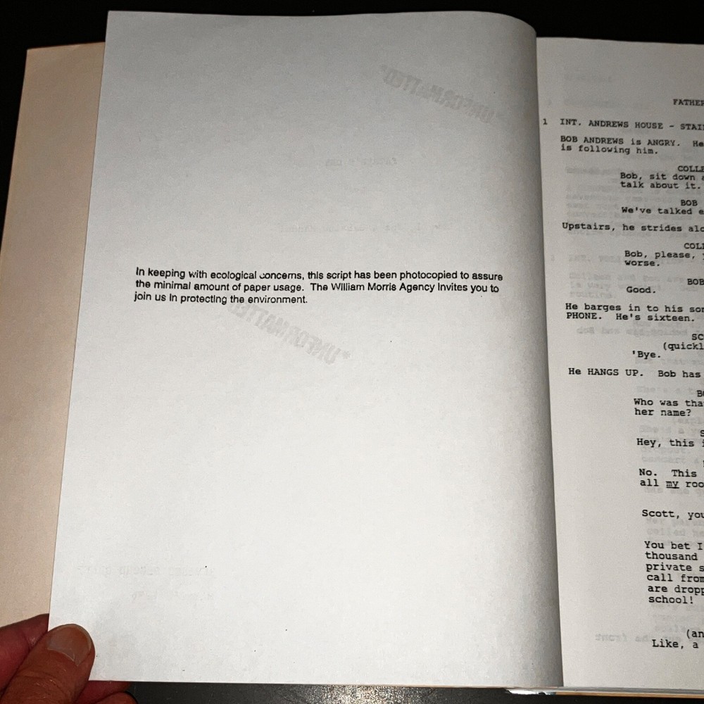 FATHER'S DAY (5/16/96) Robin Williams/Billy Crystal Comedy WMA Script + COA!
